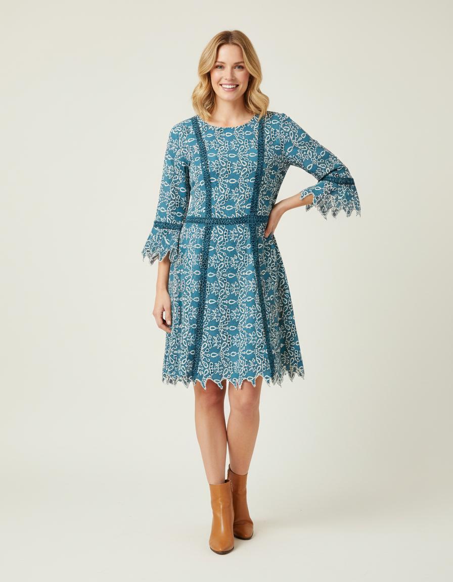 Robe Courte En Guipure - Taille M/38