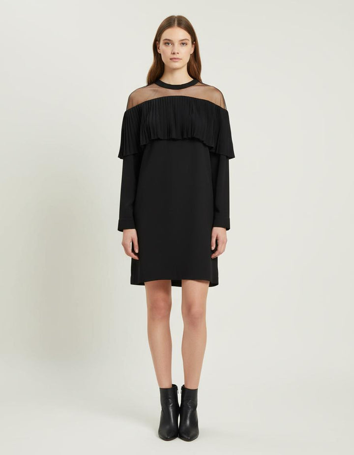 Robe Avec Volant Plissé En Crêpeâ - Taille L/40