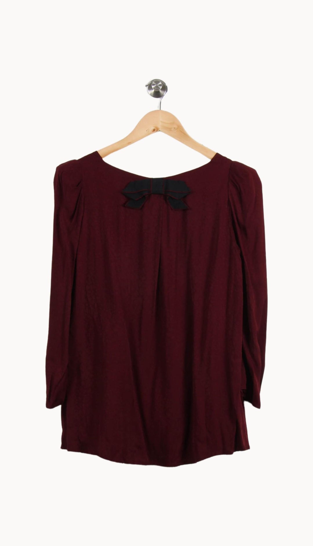 Blouse Bordeaux - Taille S/36 de la marque Claudie Pierlot | MC13 - Vendu par Paradigme - Image 4