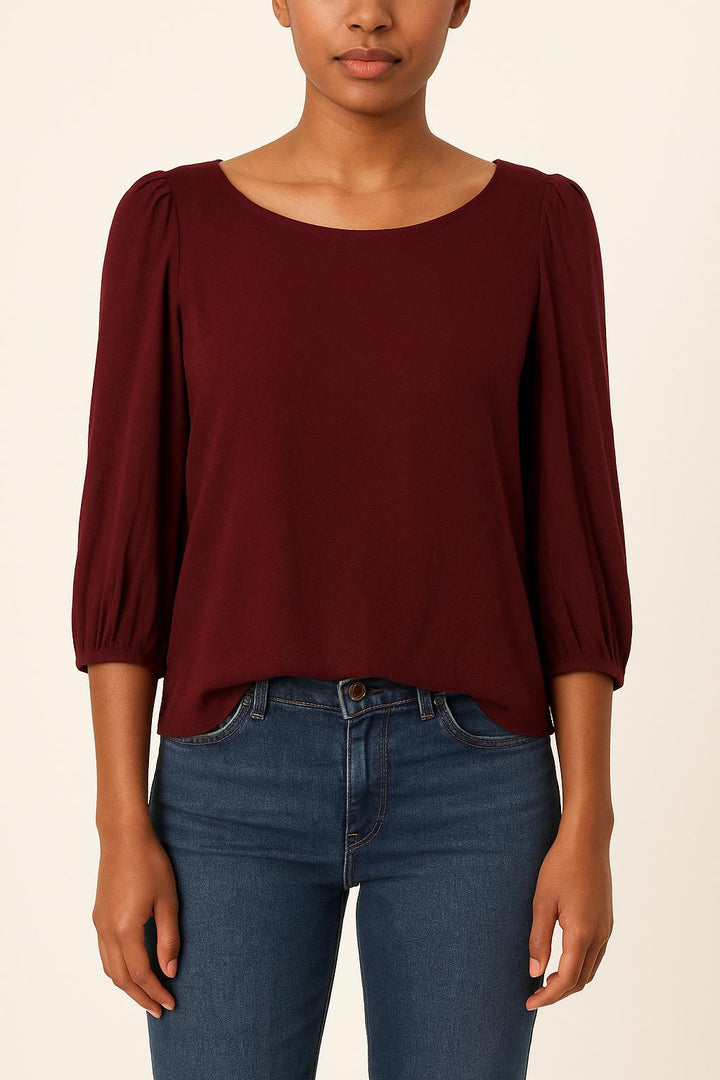 Blouse Bordeaux - Taille S/36 de la marque Claudie Pierlot | MC13 - Vendu par Paradigme - Image 1