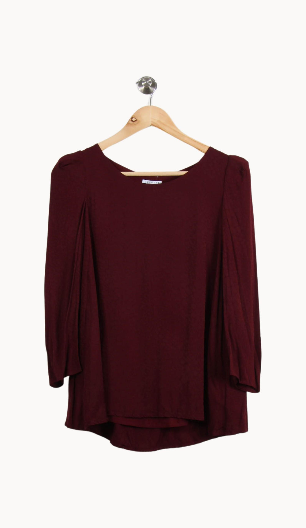 Blouse Bordeaux - Taille S/36 de la marque Claudie Pierlot | MC13 - Vendu par Paradigme - Image 2