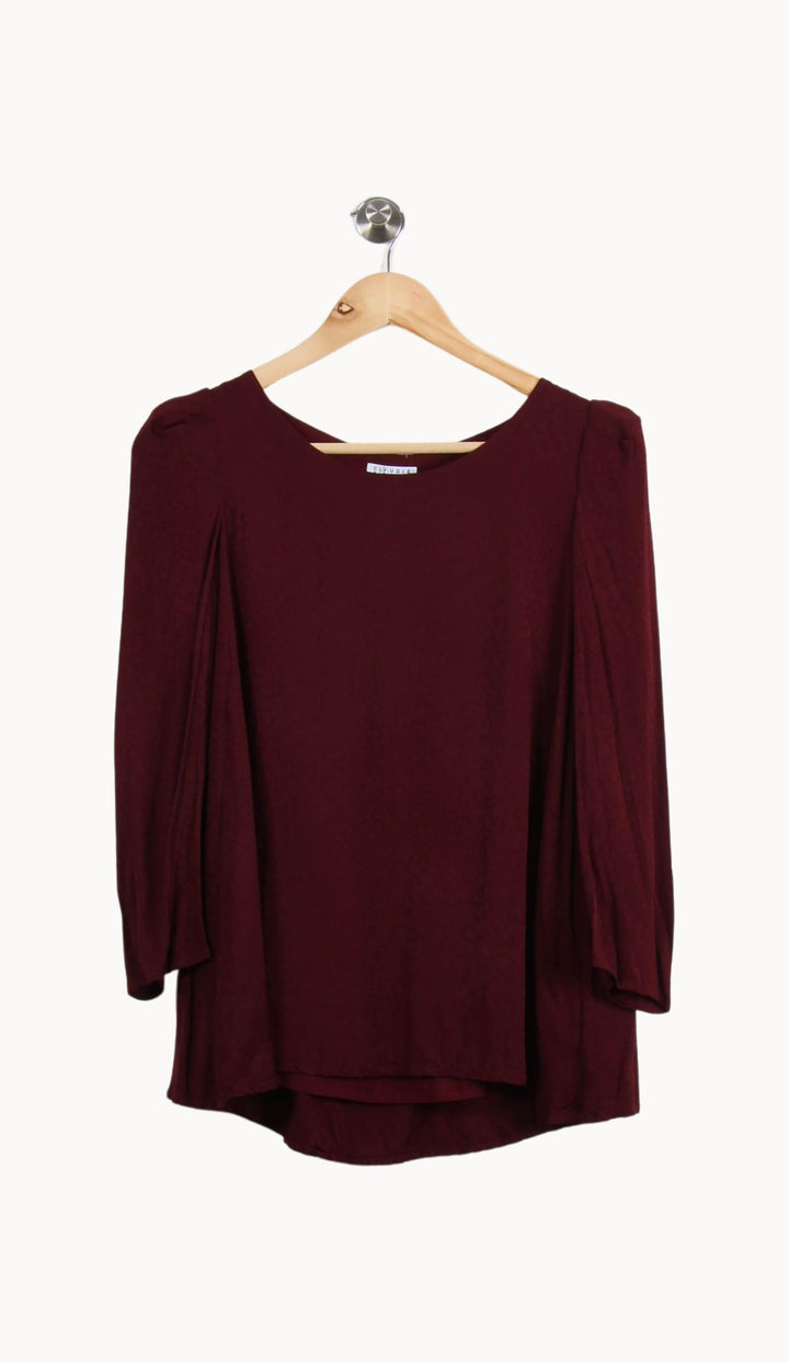 Blouse Bordeaux - Taille S/36 de la marque Claudie Pierlot | MC13 - Vendu par Paradigme - Image 2