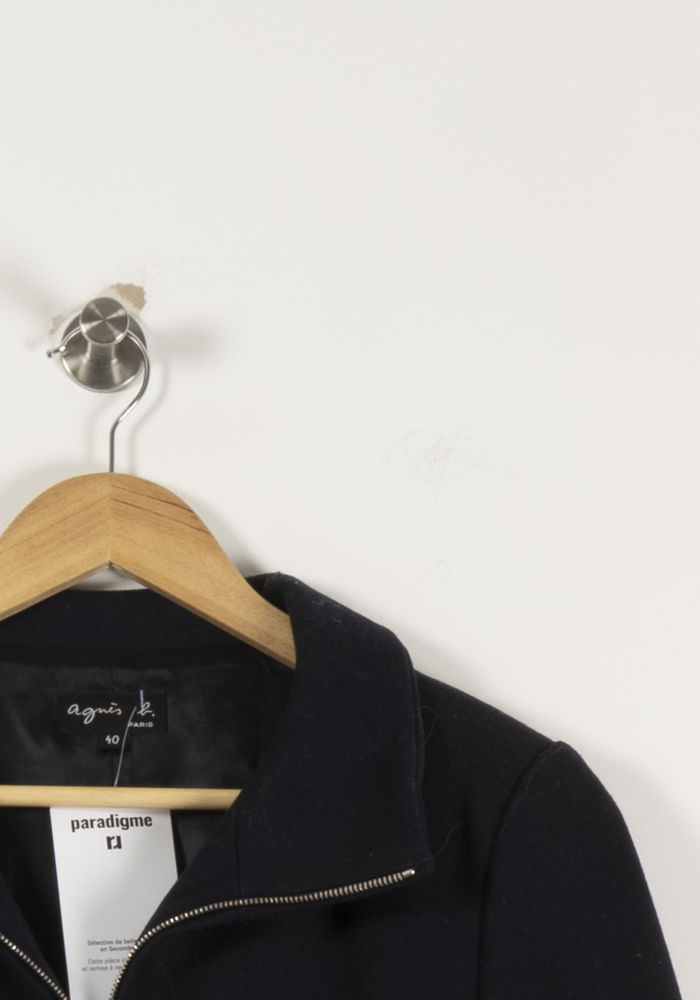 Manteau Bleu - Taille L/40 de la marque Agnès b. | MOM1 - Vendu par Paradigme - Image 3