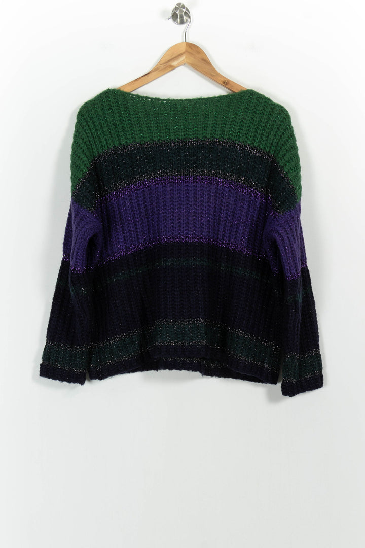 Pull Vert et Violet - Taille S/36 de la marque Stella Forest | NV2 - Vendu par Paradigme - Image 4