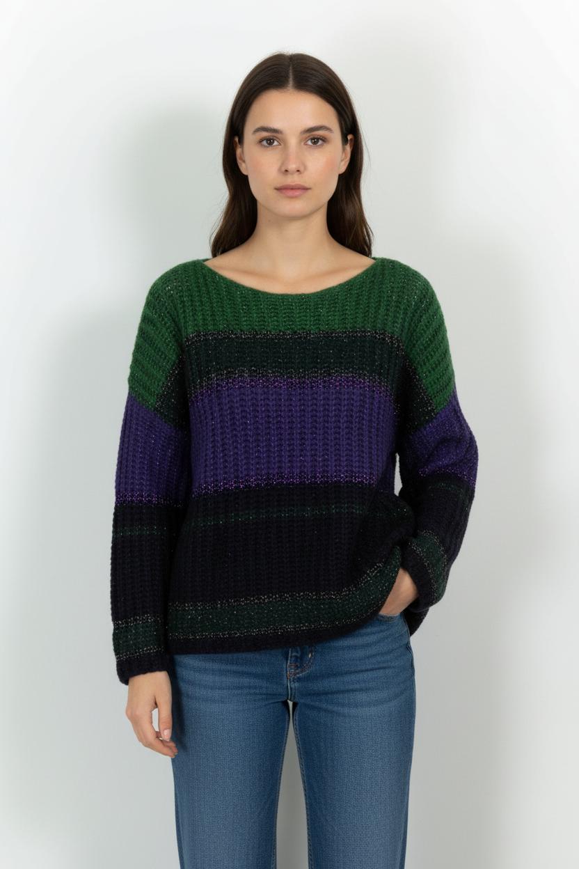 Pull Vert et Violet - Taille S/36 de la marque Stella Forest | NV2 - Vendu par Paradigme - Image 1