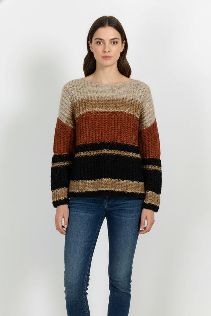 Pull Marron et Noir - Taille M/38 de la marque Stella Forest | NV3 - Vendu par Paradigme - Image 1