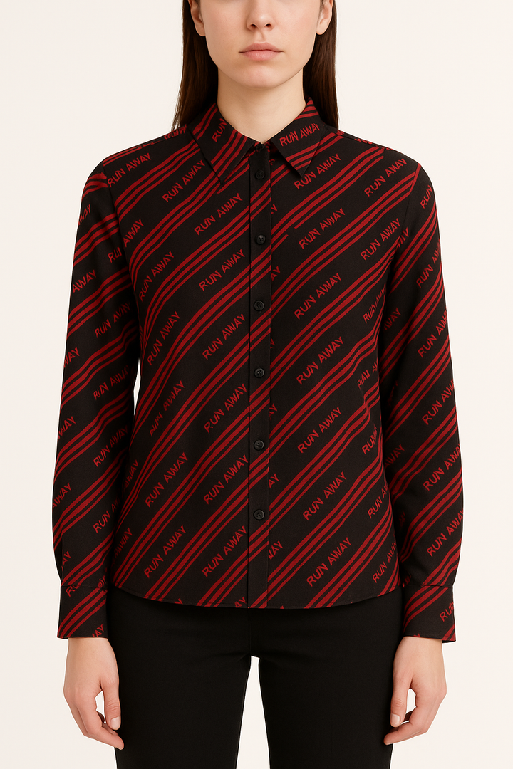 Chemise Noire et Rouge - Taille S/36