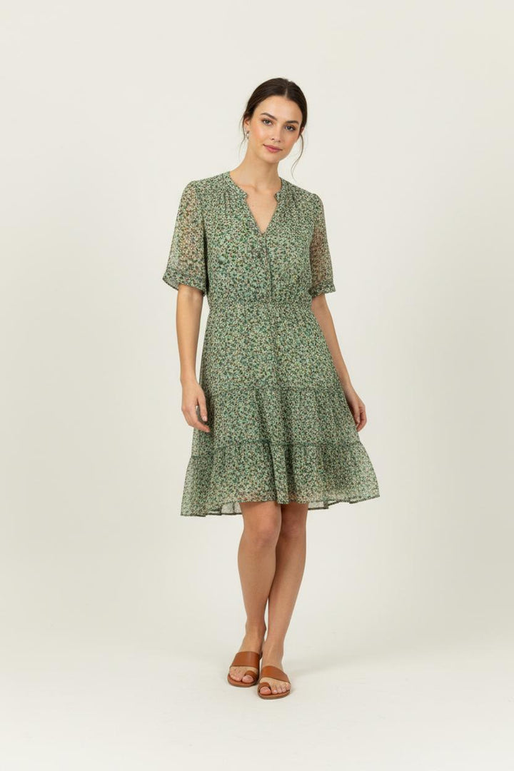 Robe Longue Verte et Noire - Taille M/38 de la marque Gerard Darel | PA09VETS00001 - Vendu par Paradigme - Image 1