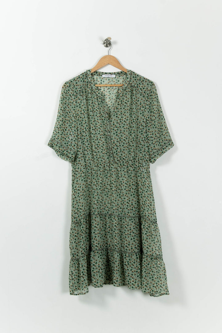 Robe Longue Verte et Noire - Taille M/38 de la marque Gerard Darel | PA09VETS00001 - Vendu par Paradigme - Image 2