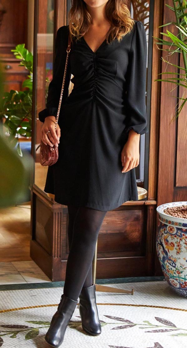 Robe courte bordeaux - S