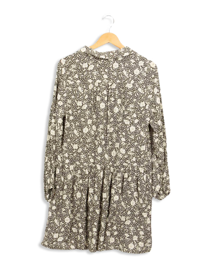 Robe kaki à fleurs Petite Mendigote - S