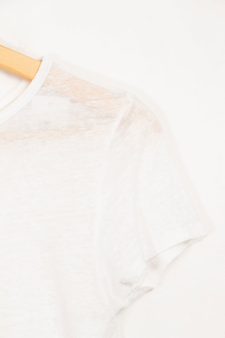 Top blanc manches courtes- XS