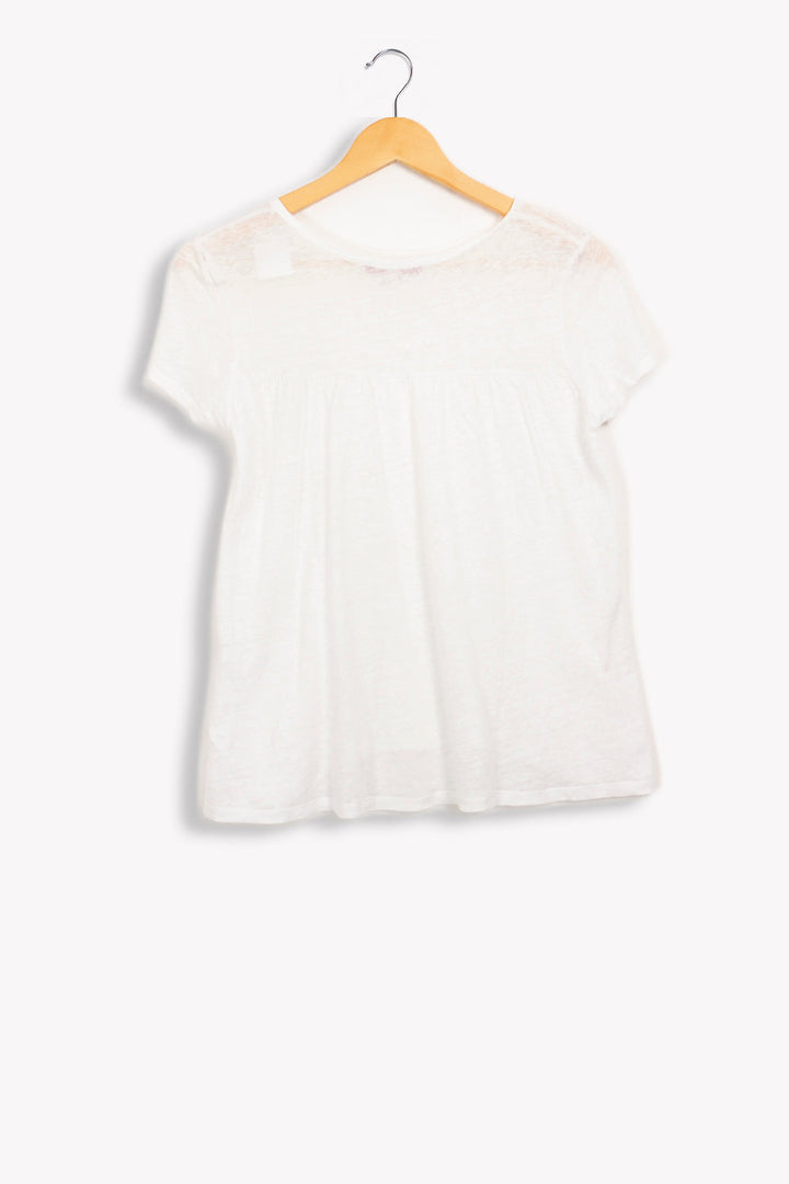 Top blanc manches courtes- XS