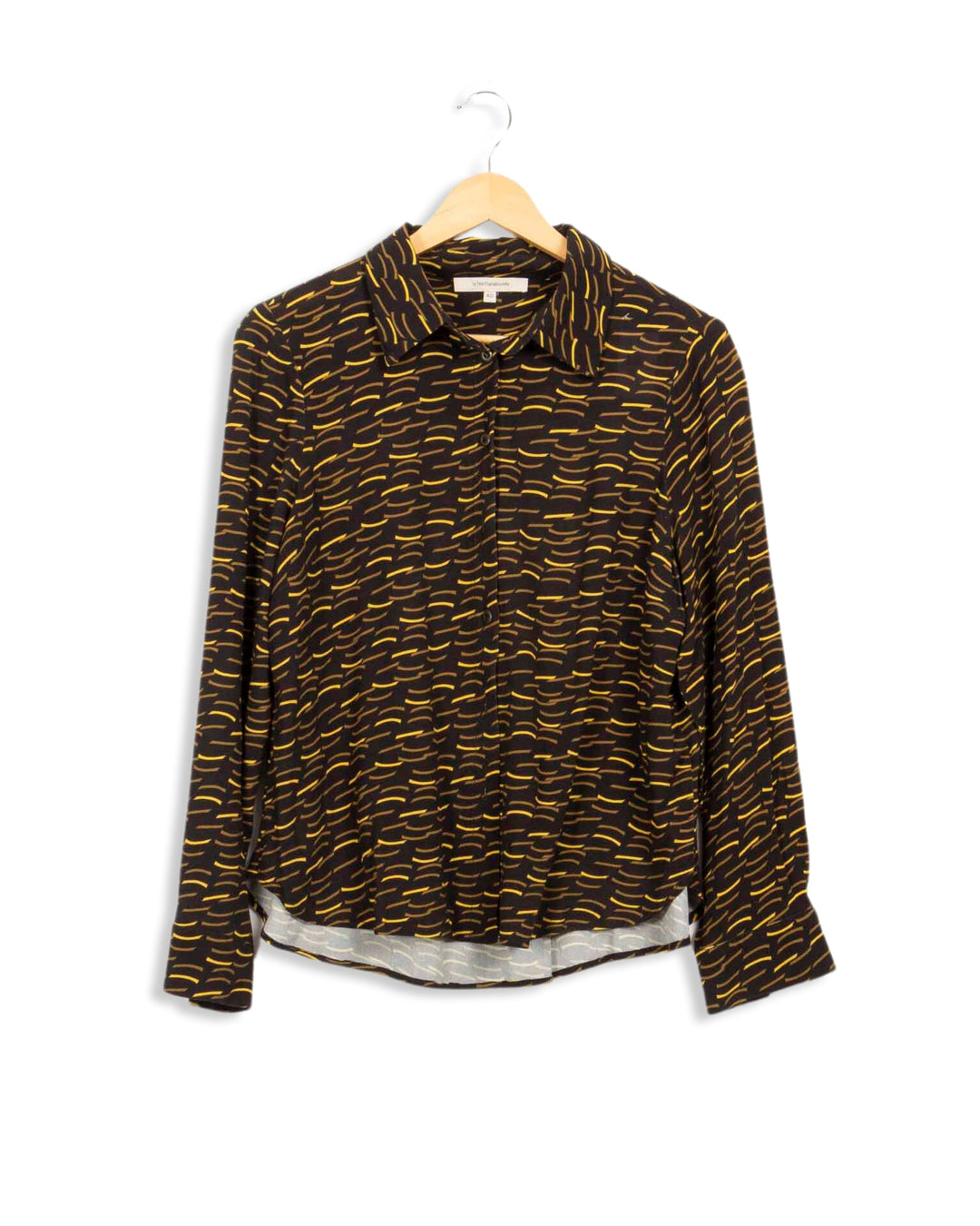 Chemise noir à motifs jaunes La Fée Maraboutée - 40