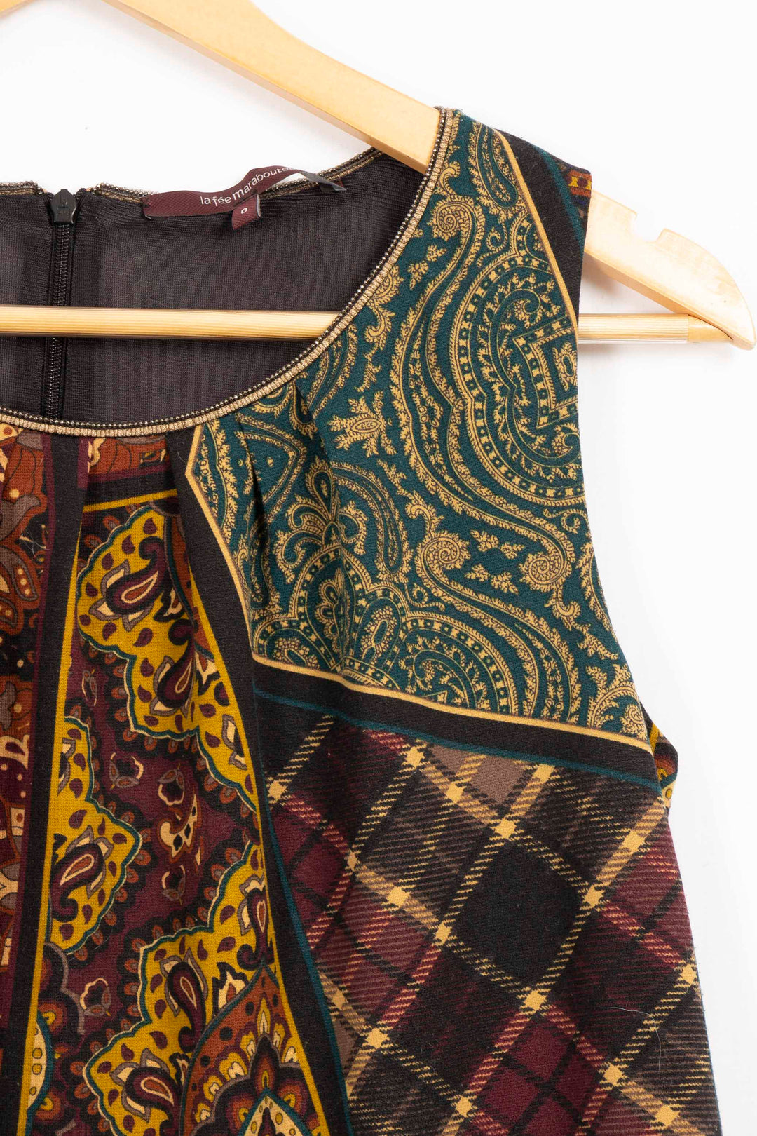 Robe à motifs marrons La Fée Maraboutée - T0