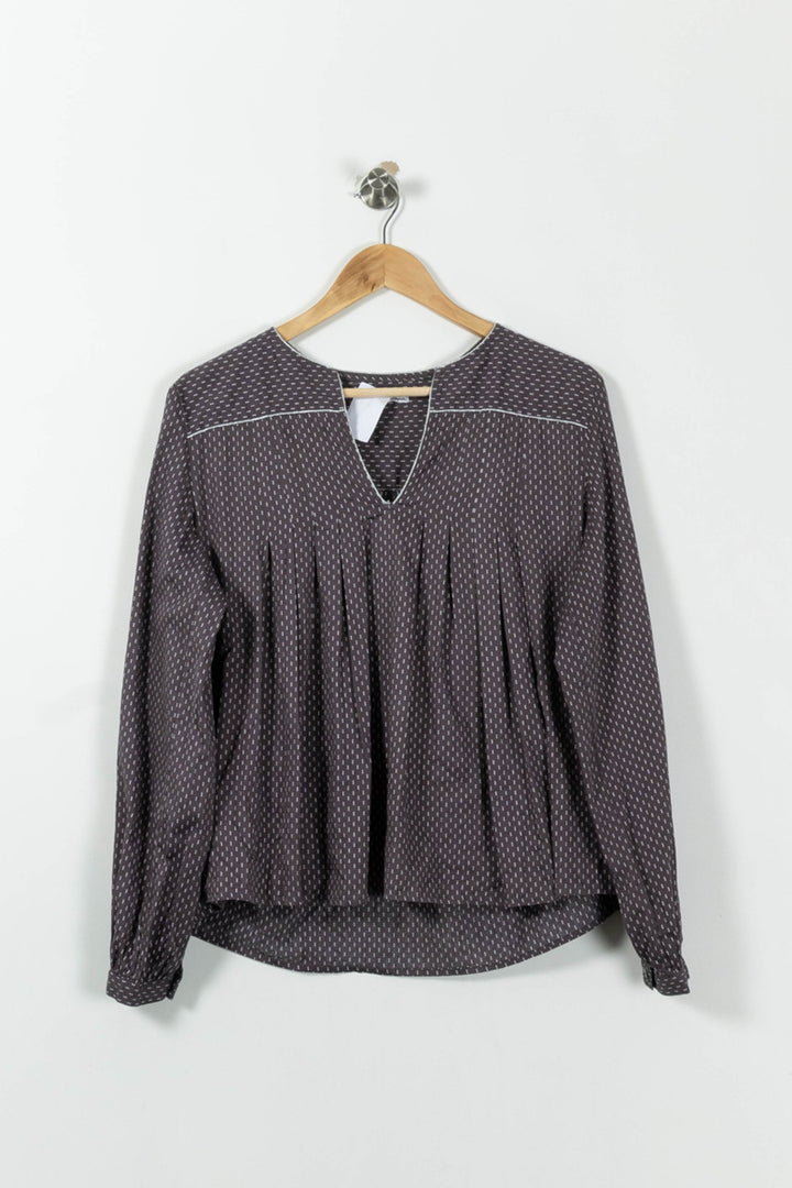Blouse Violette - Taille XL/42 de la marque ba&sh | PARAD01800 - Vendu par Paradigme - Image 2