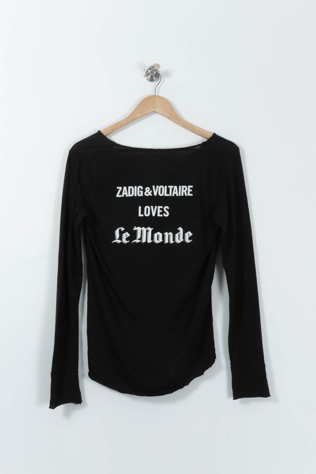 T-shirt Manches Longues Noir - Taille M/38 de la marque Zadig&Voltaire | PARAD01811 - Vendu par Paradigme - Image 4