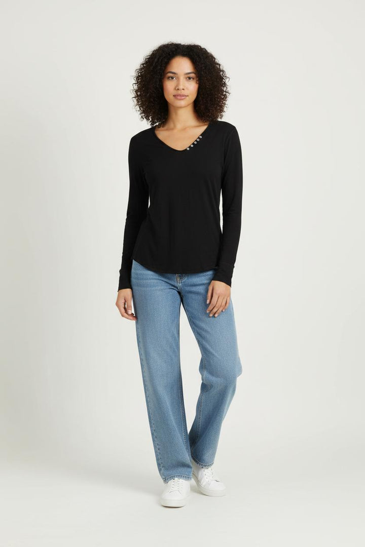 T-shirt Manches Longues Noir - Taille M/38 de la marque Zadig&Voltaire | PARAD01811 - Vendu par Paradigme - Image 1