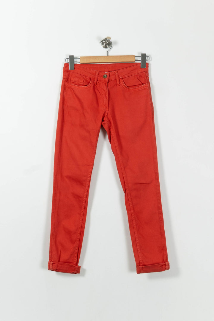 Jean Rouge - Taille XS/34 de la marque Sandro | PARAD01814 - Vendu par Paradigme - Image 2