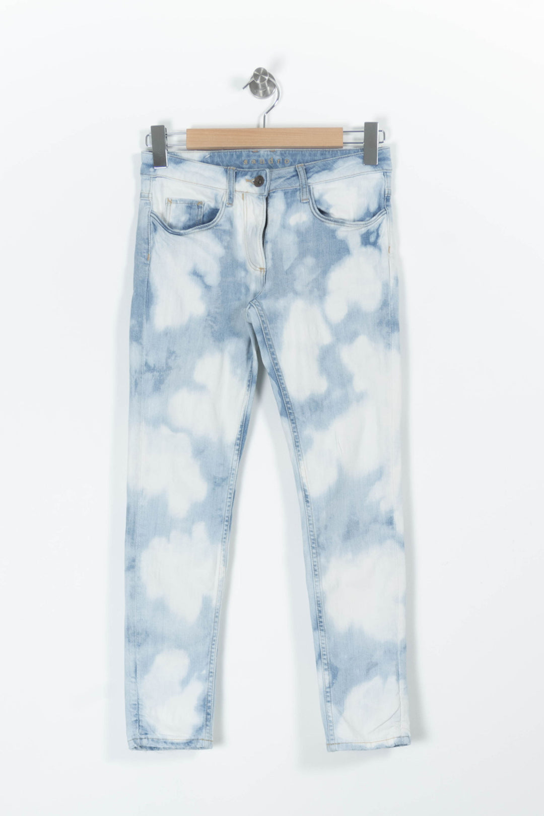 Jean Bleu et Blanc - Taille XS/34 de la marque Sandro | PARAD01817 - Vendu par Paradigme - Image 2
