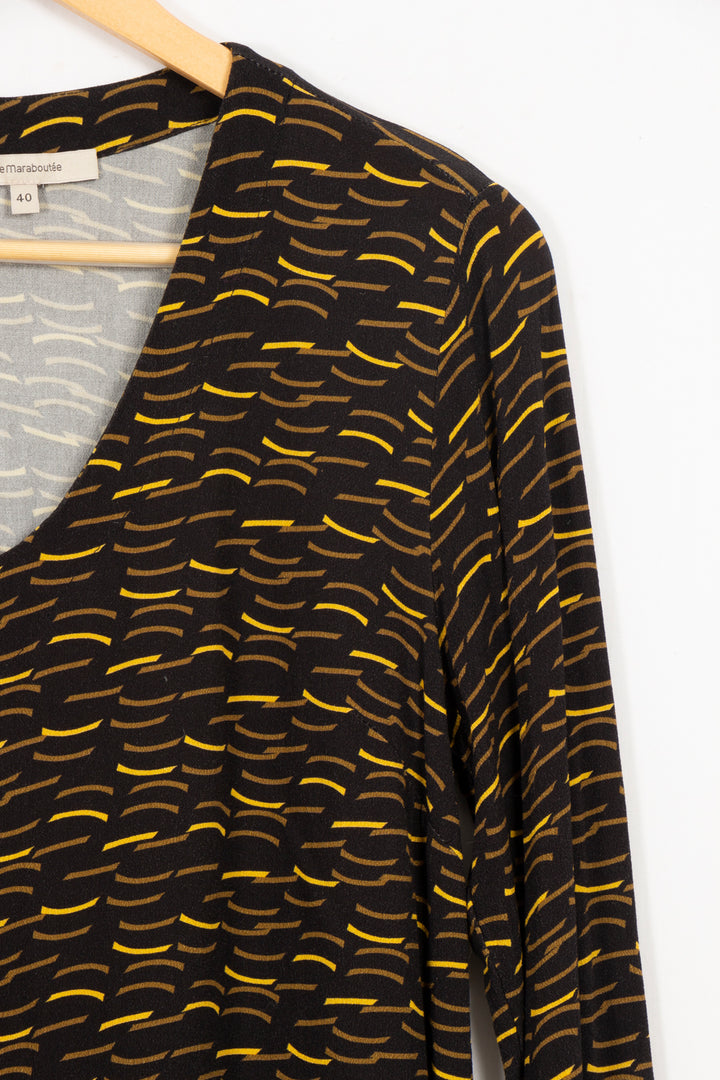 Robe noire et verte midi La Fée Maraboutée - 40