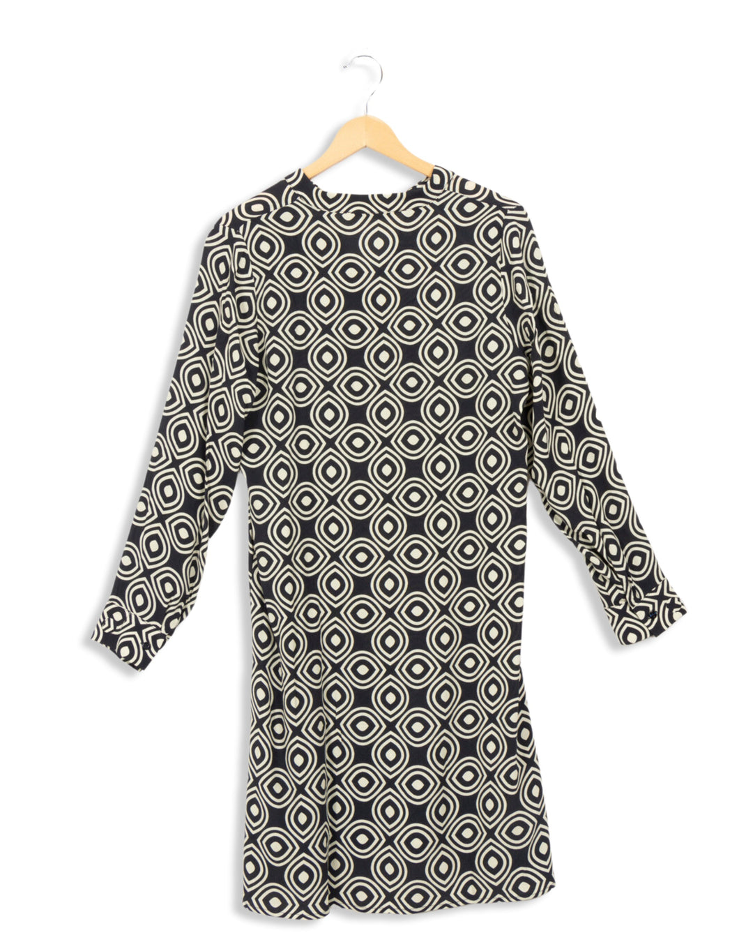 Robe courte bleu marine à motifs La Fée Maraboutée - 36
