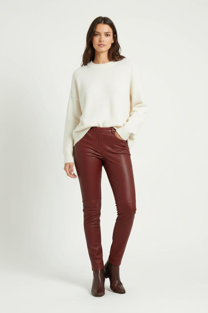 Legging Bordeaux - Taille L/40 de la marque Maje | PARAD01930 - Vendu par Paradigme - Image 1