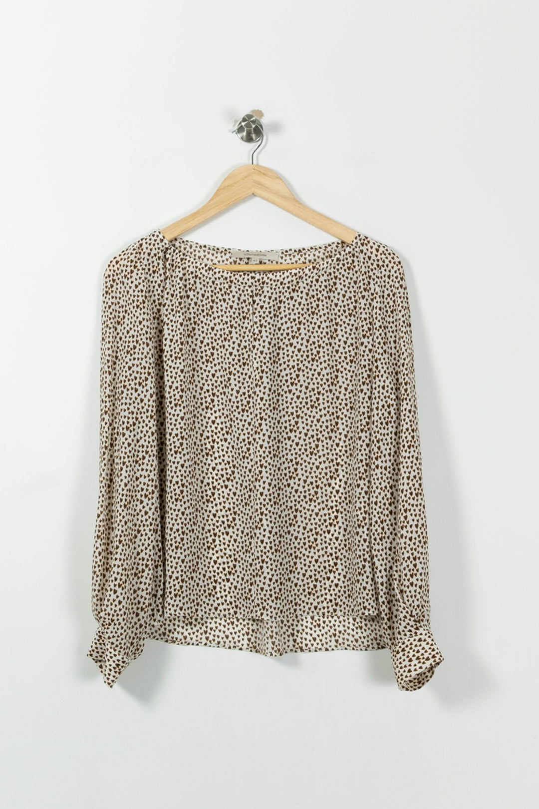 Blouse Beige et Marron - Taille L/40 de la marque La Fée Maraboutée | PARAD02081 - Vendu par Paradigme - Image 2