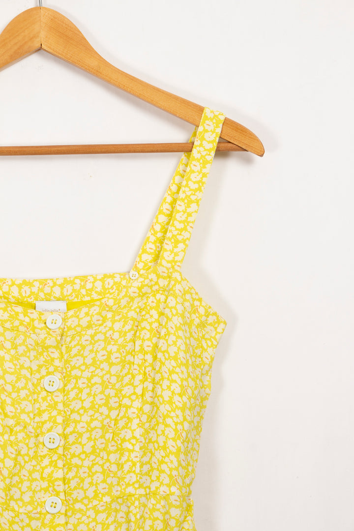 Robe jaune à motifs Petite Mendigote - S