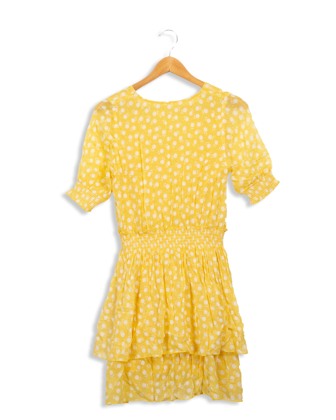 Robe jaune avec des motifs de fleurs Petite Mendigote - S
