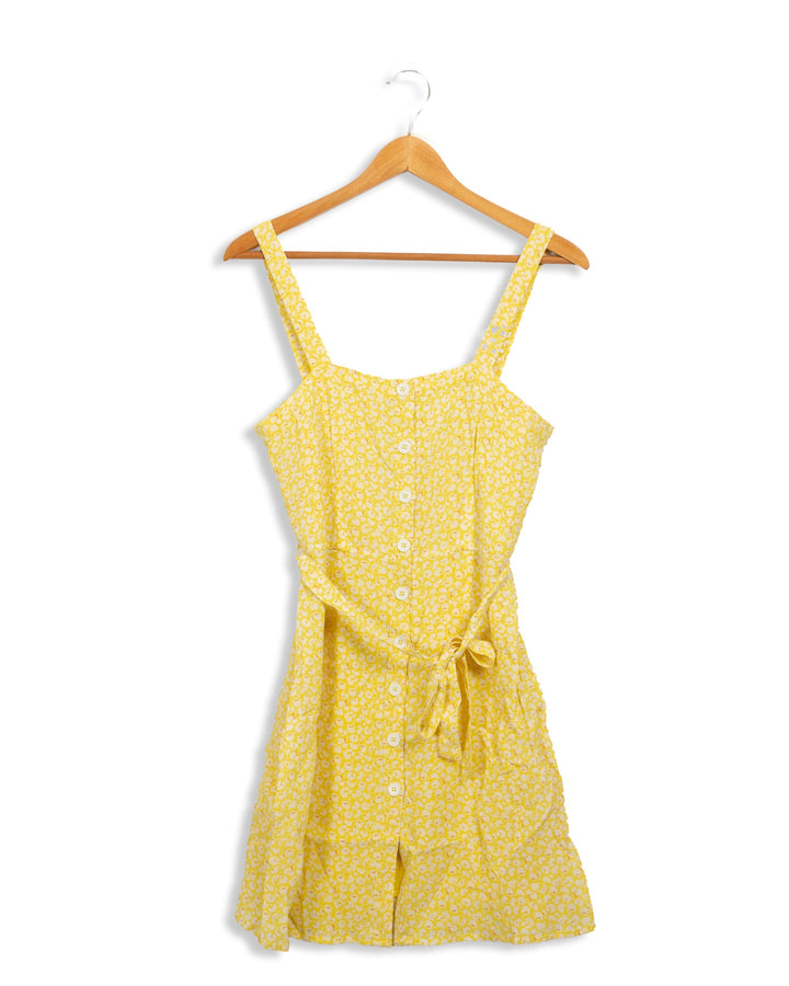 Robe jaune à motifs Petite Mendigote - S