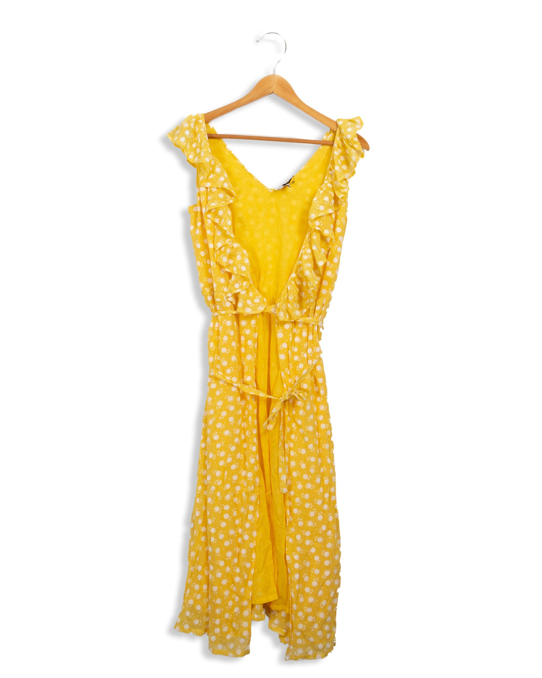 Robe longue jaune à motifs Petite Mendigote - S