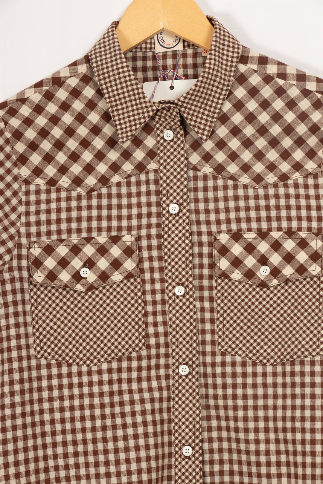 Chemise à carreaux marrons - 36