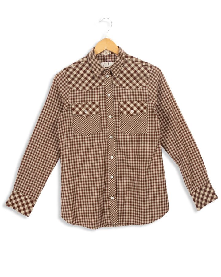 Chemise à carreaux marrons - 36