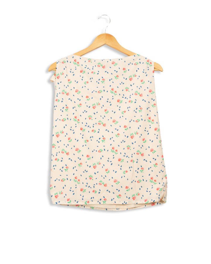 Top crème à fleurs - 36