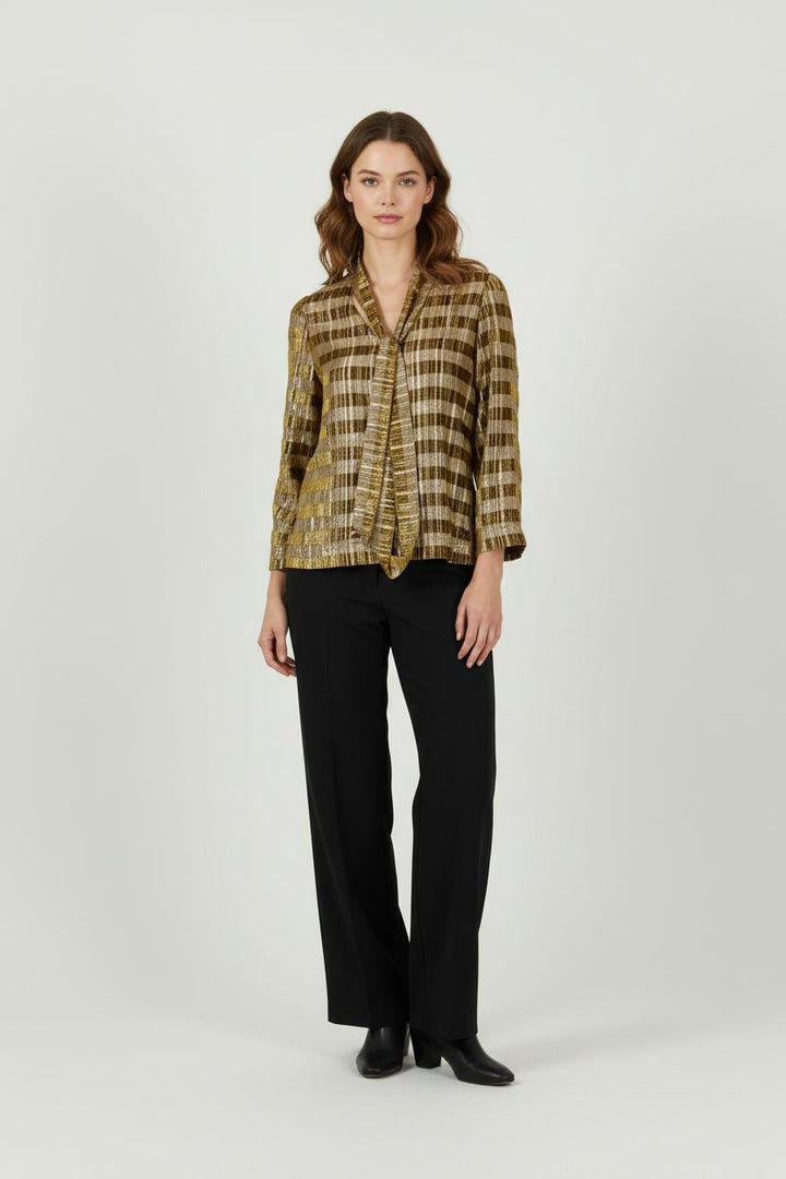 Veste Dorée et Marron - Taille S/36 de la marque Ines de la Fressange Paris | PARAD02243 - Vendu par Paradigme - Image 1
