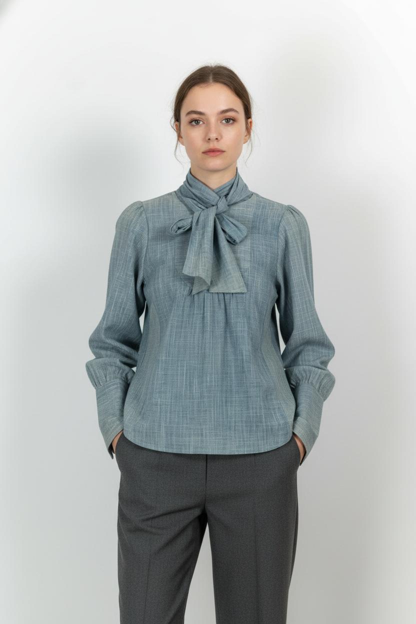 Blouse Grise - Taille S/36 de la marque Ines de la Fressange Paris | PARAD02245 - Vendu par Paradigme - Image 1