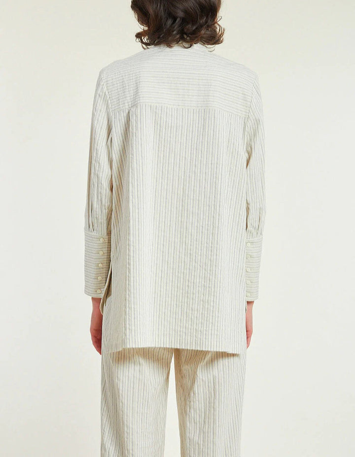 Chemise beige à rayures - 34