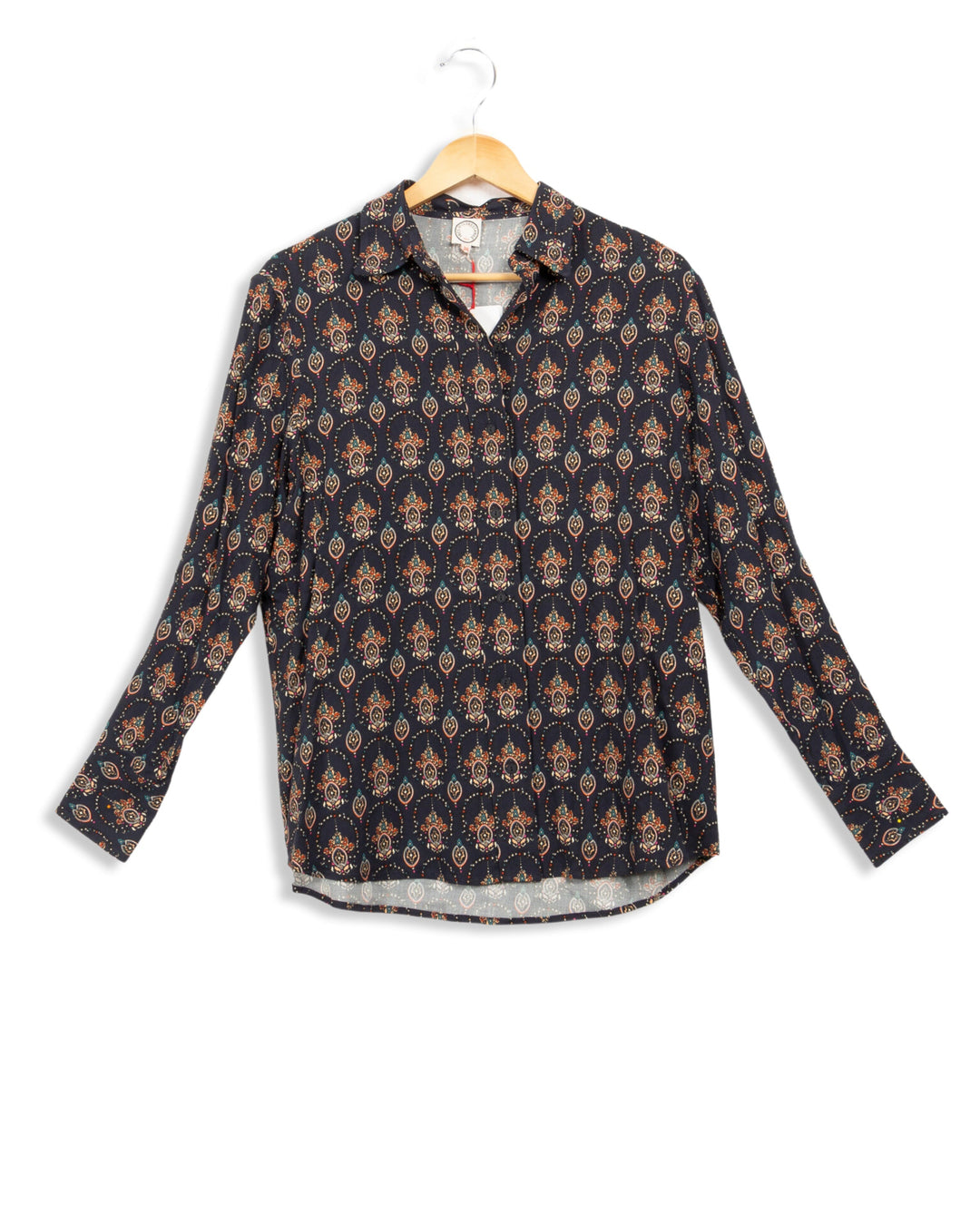 Chemise bleu marine à motifs Multicolores - 36