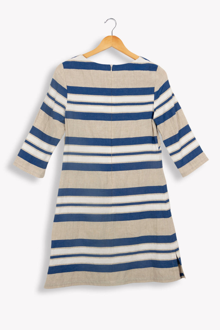 Robe Whitney à bandes bleues et blanches - 38