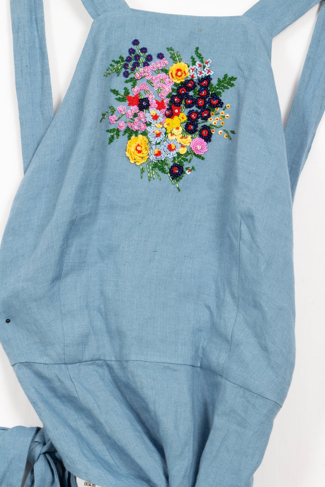 Robe bleu claire portefeuille - 36