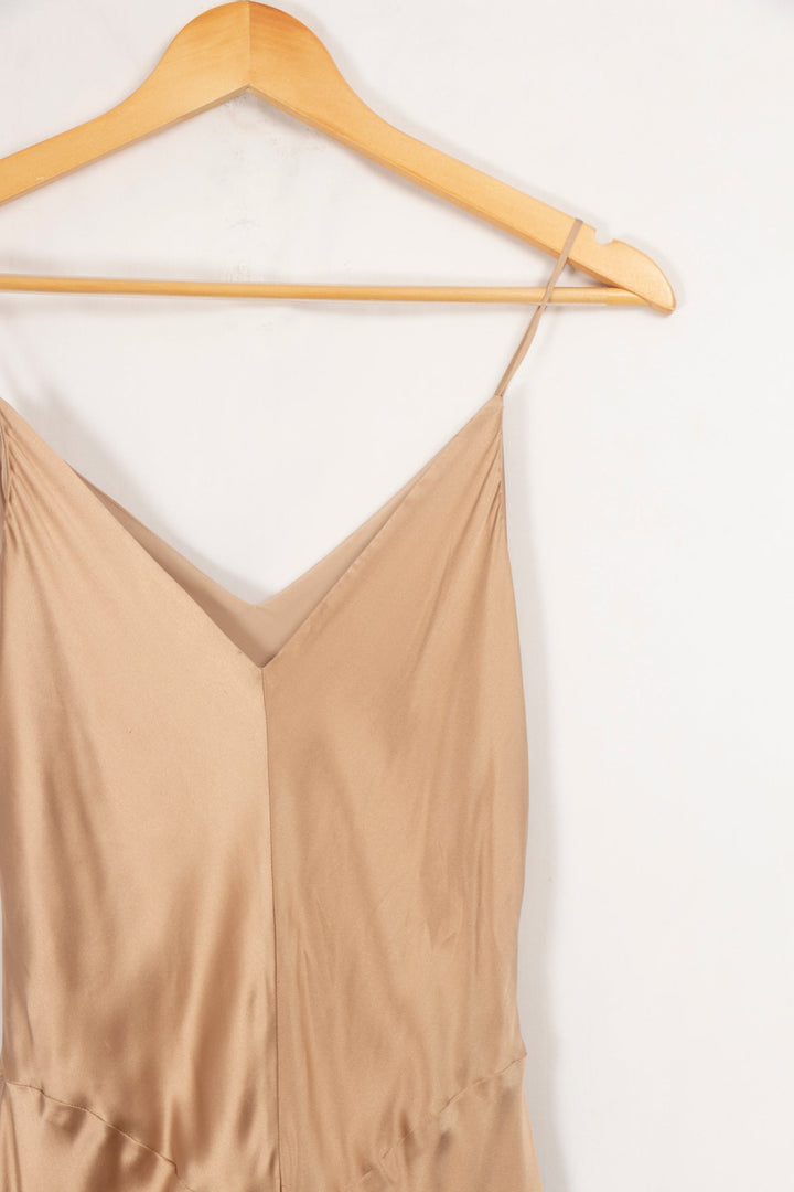 Robe beige satinée - 36
