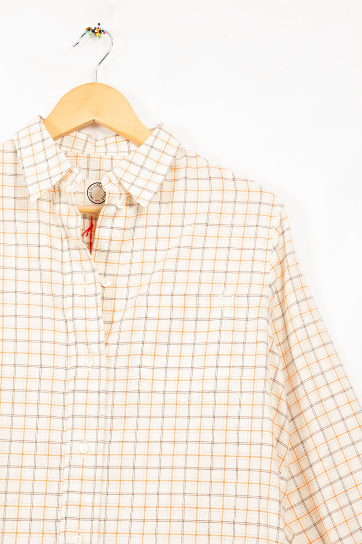 Chemise beige à carreaux - 36