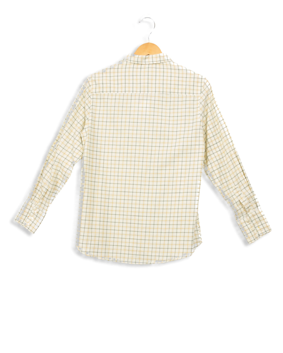 Chemise beige à carreaux oranges - 36