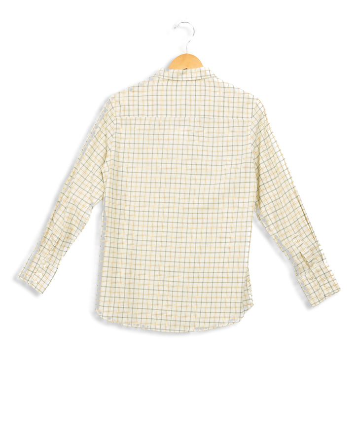 Chemise beige à carreaux oranges - 36
