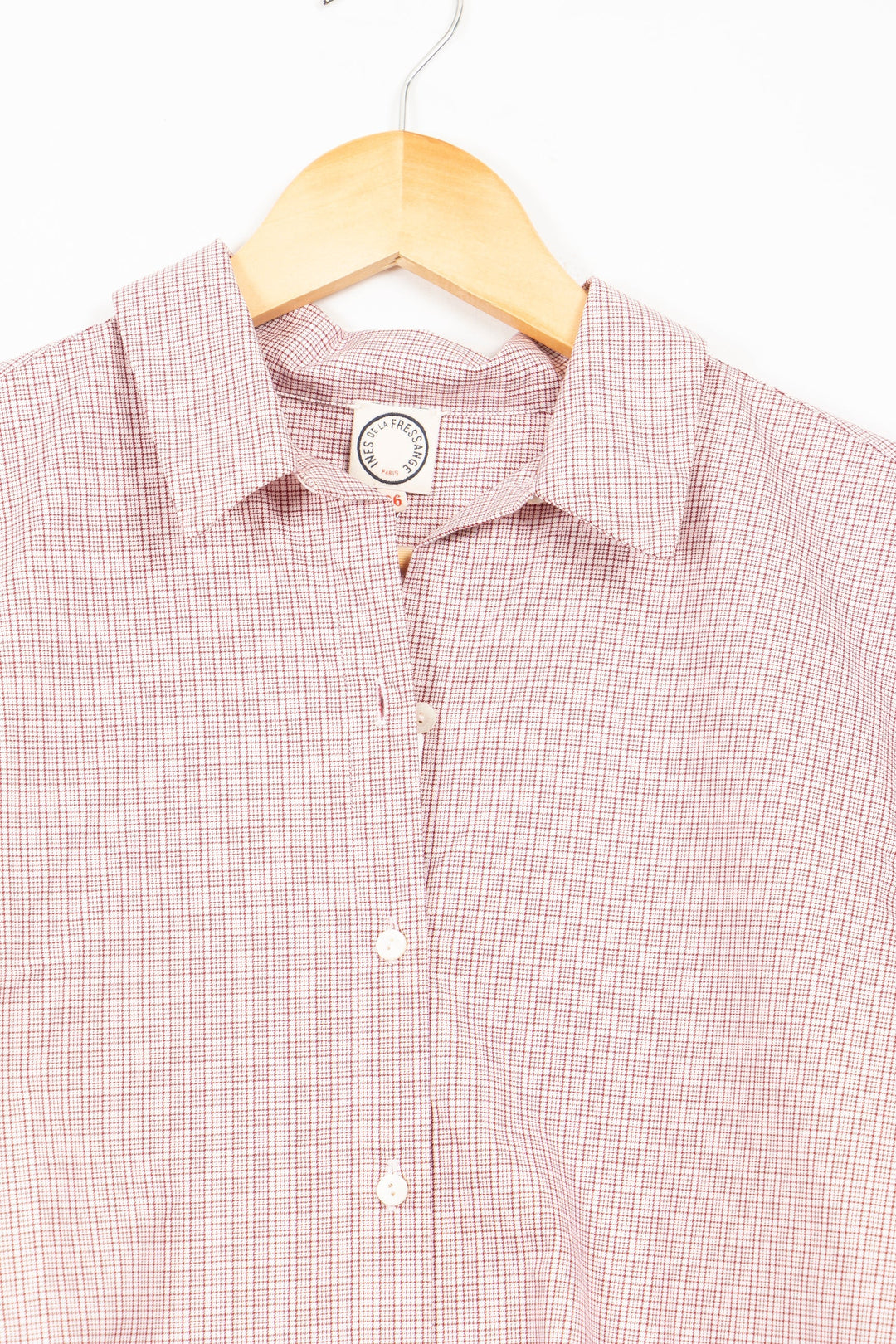 Chemise manches longues à carreaux roses - 36