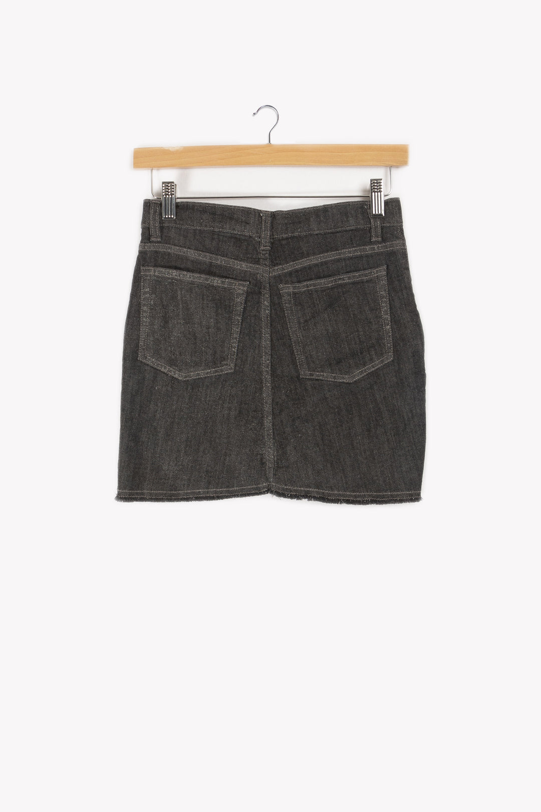 Mini jupe jean noire - S/36