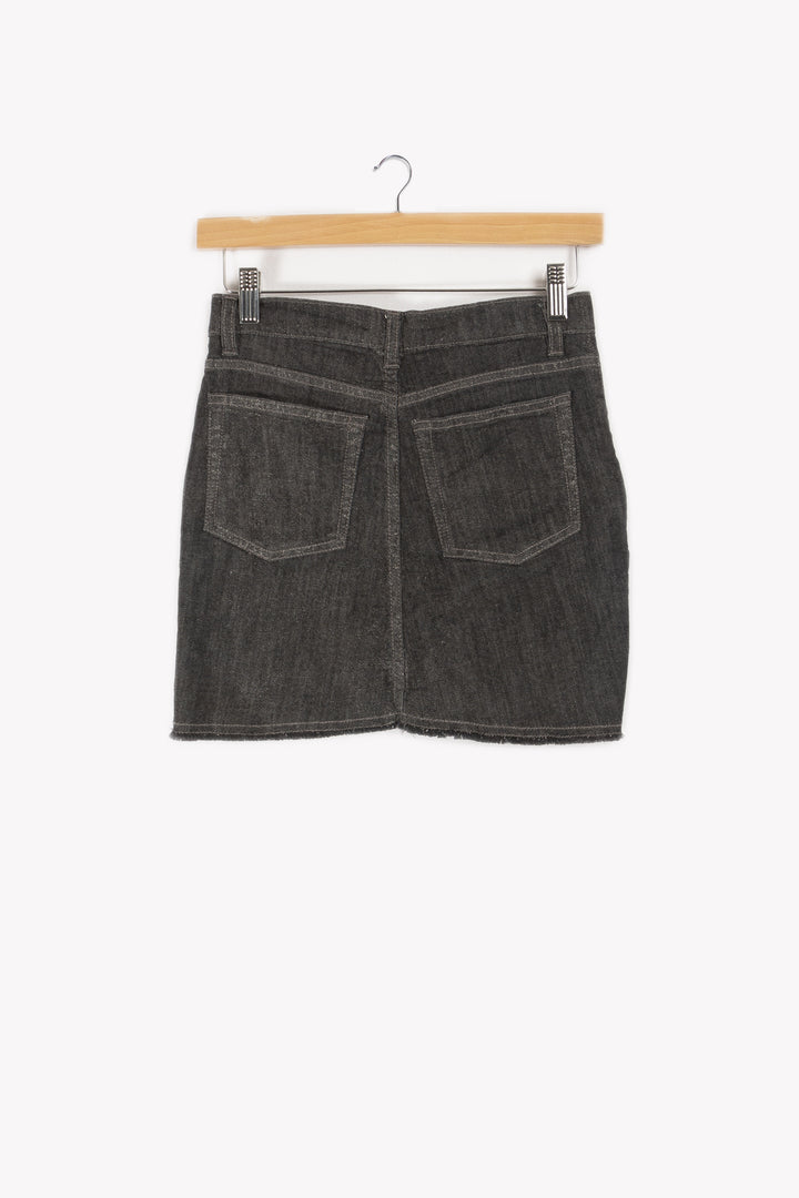 Mini jupe jean noire - S/36
