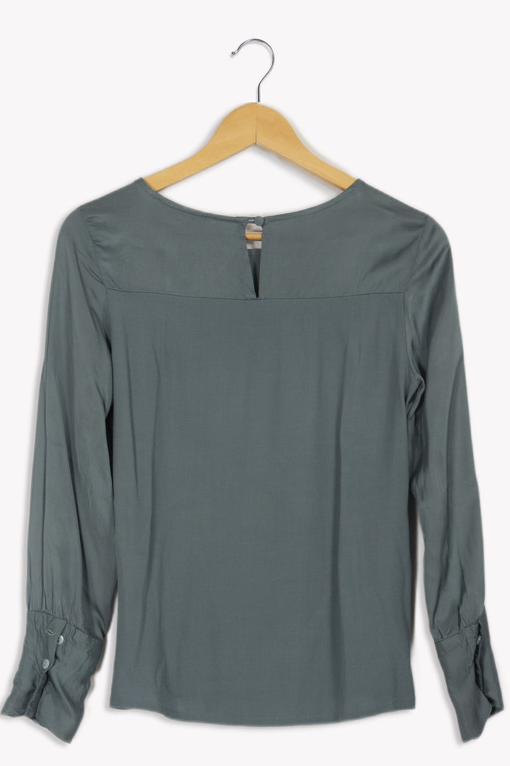 Blouse bleu longue manche - S/36