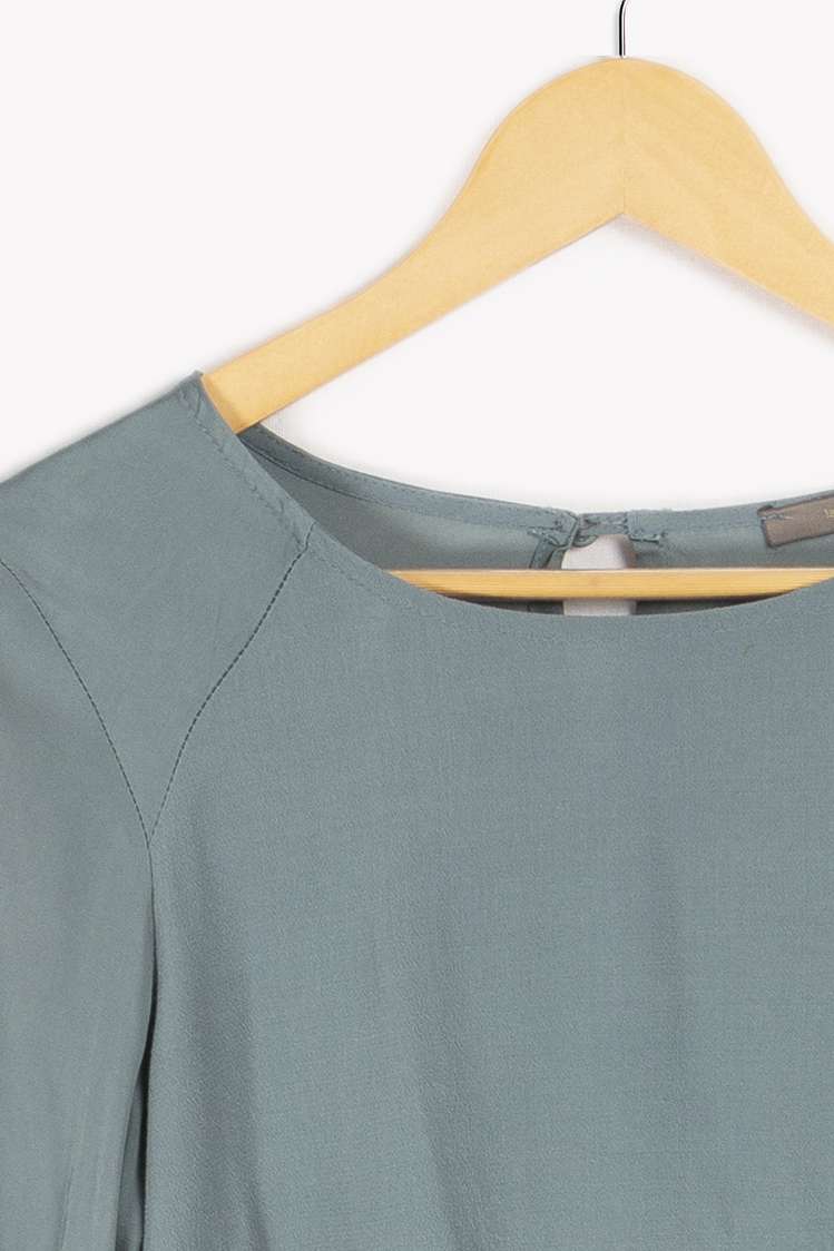 Blouse bleu longue manche - S/36